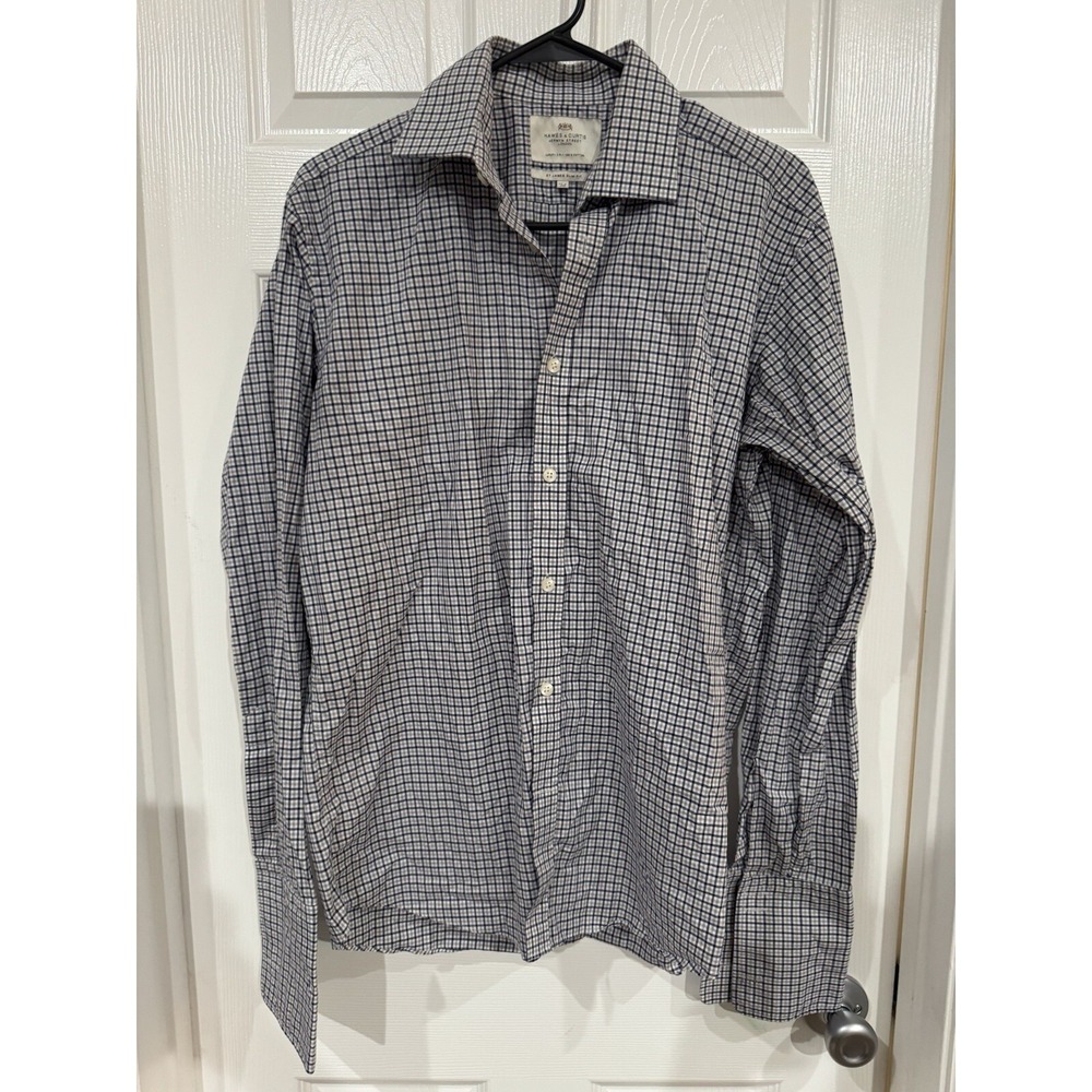Hawes & Curtis Slim Fit Dress Shirt‎ Men's Medium 15.5 Jermyn Street St James